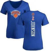 Larry Johnson Women's New York Knicks Royal Backer T-Shirt