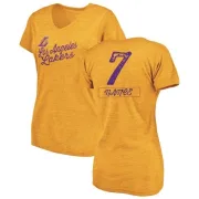 Larry Nance Women's Los Angeles Lakers Gold Sideline Tri-Blend V-Neck T-Shirt