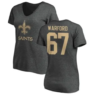 Larry Warford Women's New Orleans Saints One Color T-Shirt - Ash