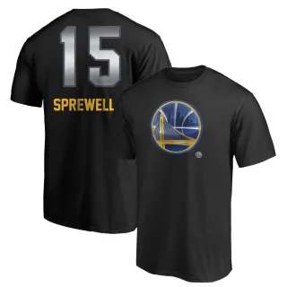 Latrell Sprewell Golden State Warriors Black Midnight Mascot T-Shirt