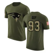 Lawrence Guy New England Patriots Olive Salute to Service Legend T-Shirt