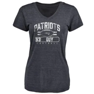 Lawrence Guy Women's New England Patriots Flanker Tri-Blend T-Shirt - Navy