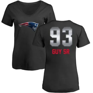 Lawrence Guy Women's New England Patriots Midnight Mascot T-Shirt - Black