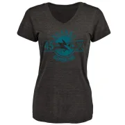 Lean Bergmann Women's San Jose Sharks Insignia Tri-Blend T-Shirt - Black