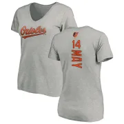 Lee May Women's Baltimore Orioles Backer Slim Fit T-Shirt - Ash