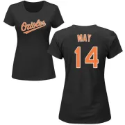 Lee May Women's Baltimore Orioles Name & Number T-Shirt - Black