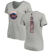 Lee Mazzilli Women's New York Mets Backer Slim Fit T-Shirt - Ash