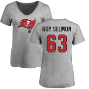 Lee Roy Selmon Women's Tampa Bay Buccaneers Name & Number Logo Slim Fit T-Shirt - Ash