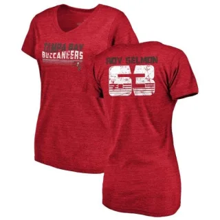 Lee Roy Selmon Women's Tampa Bay Buccaneers Retro Tri-Blend V-Neck T-Shirt - Red