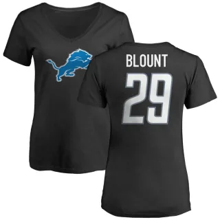 LeGarrette Blount Women's Detroit Lions Name & Number Logo Slim Fit T-Shirt - Black