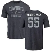 Leighton Vander Esch Dallas Cowboys Name & Number Tri-Blend T-Shirt - Navy