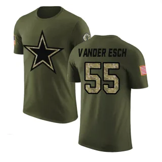 Leighton Vander Esch Dallas Cowboys Olive Salute to Service Legend T-Shirt