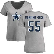 Leighton Vander Esch Women's Dallas Cowboys Name & Number Logo T-Shirt - Ash