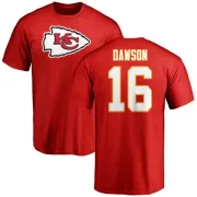 Len Dawson Kansas City Chiefs Name & Number Logo T-Shirt - Red