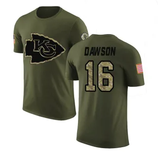 Len Dawson Kansas City Chiefs Olive Salute to Service Legend T-Shirt