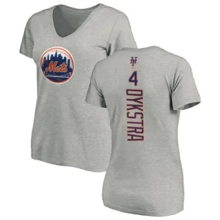 Lenny Dykstra Women's New York Mets Backer Slim Fit T-Shirt - Ash