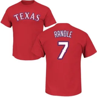 Lenny Randle Texas Rangers Name & Number T-Shirt - Red