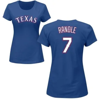 Lenny Randle Women's Texas Rangers Name & Number T-Shirt - Royal