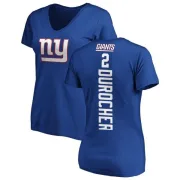 Leo Durocher Women's New York Giants Backer Slim Fit T-Shirt - Royal