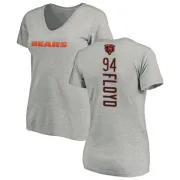 Leonard Floyd Women's Chicago Bears Backer V-Neck T-Shirt - Ash