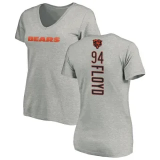 Leonard Floyd Women's Chicago Bears Backer V-Neck T-Shirt - Ash