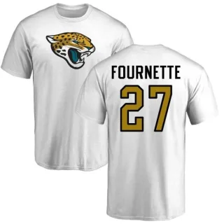 Leonard Fournette Jacksonville Jaguars Name & Number Logo T-Shirt - White