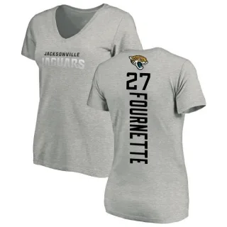 Leonard Fournette Women's Jacksonville Jaguars Backer V-Neck T-Shirt - Ash