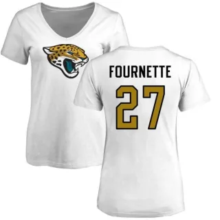 Leonard Fournette Women's Jacksonville Jaguars Name & Number Logo Slim Fit T-Shirt - White