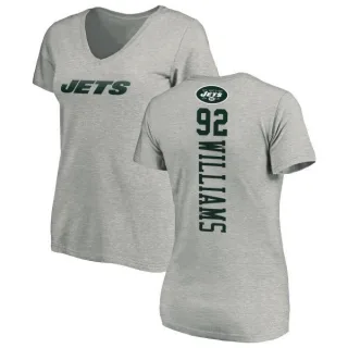 Leonard Williams Women's New York Jets Backer V-Neck T-Shirt - Ash