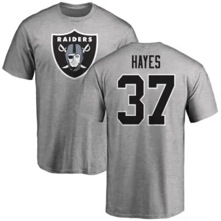 Lester Hayes Oakland Raiders Name & Number Logo T-Shirt - Ash