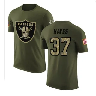 Lester Hayes Oakland Raiders Olive Salute to Service Legend T-Shirt