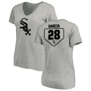 Leury Garcia Women's Chicago White Sox RBI Slim Fit V-Neck T-Shirt - Heathered Gray