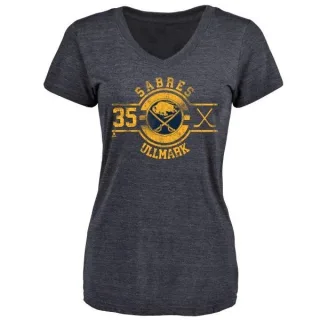 Linus Ullmark Women's Buffalo Sabres Insignia Tri-Blend T-Shirt - Navy