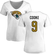 Logan Cooke Women's Jacksonville Jaguars Name & Number Logo Slim Fit T-Shirt - White