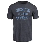 Lorenzen Wright Memphis Grizzlies Navy Baseline Tri-Blend T-Shirt