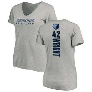 Lorenzen Wright Women's Memphis Grizzlies Ash Backer T-Shirt