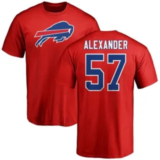 Lorenzo Alexander Buffalo Bills Name & Number Logo T-Shirt - Red