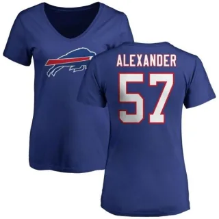 Lorenzo Alexander Women's Buffalo Bills Name & Number Logo Slim Fit T-Shirt - Royal