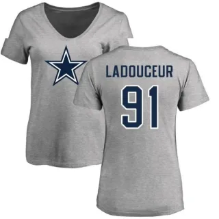 L.P. Ladouceur Women's Dallas Cowboys Name & Number Logo T-Shirt - Ash