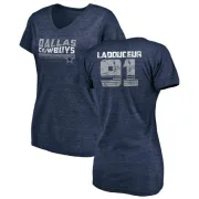 L.P. Ladouceur Women's Dallas Cowboys Retro Tri-Blend V-Neck T-Shirt - Navy