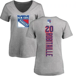 Luc Robitaille Women's New York Rangers Backer T-Shirt - Ash