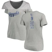 Lucas Duda Women's Kansas City Royals Backer Slim Fit T-Shirt - Ash