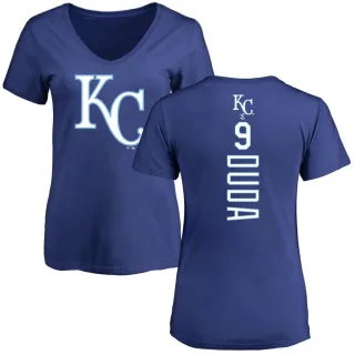 Lucas Duda Women's Kansas City Royals Backer Slim Fit T-Shirt - Royal