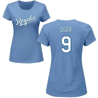 Lucas Duda Women's Kansas City Royals Name & Number T-Shirt - Light Blue