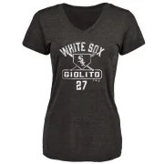 Lucas Giolito Women's Chicago White Sox Base Runner Tri-Blend T-Shirt - Black