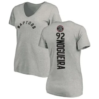Lucas Nogueira Women's Toronto Raptors Ash Backer T-Shirt