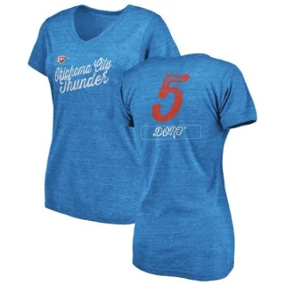 Luguentz Dort Women's Oklahoma City Thunder Blue Sideline Tri-Blend V-Neck T-Shirt