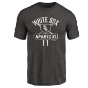 Luis Aparicio Chicago White Sox Base Runner Tri-Blend T-Shirt - Black