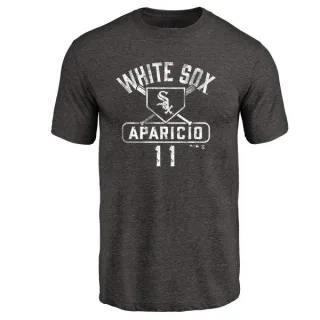 Luis Aparicio Chicago White Sox Base Runner Tri-Blend T-Shirt - Black