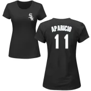 Luis Aparicio Women's Chicago White Sox Name & Number T-Shirt - Black